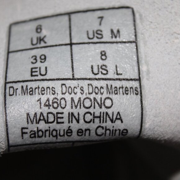 Doc Dr. Martens 14357 All White Mono Smooth Leather Combat Boots Size 7M 8W - Picture 11 of 11